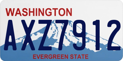 WA license plate AXZ7912