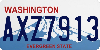 WA license plate AXZ7913