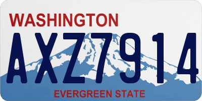 WA license plate AXZ7914