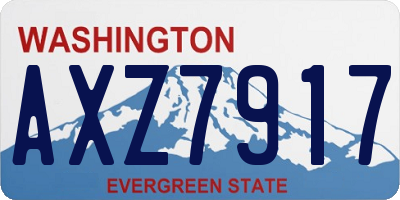 WA license plate AXZ7917