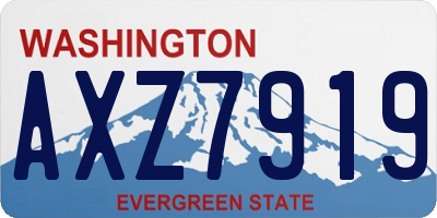 WA license plate AXZ7919