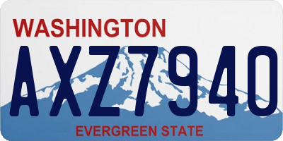 WA license plate AXZ7940
