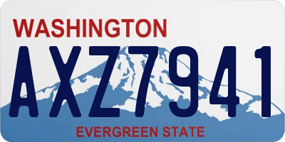 WA license plate AXZ7941