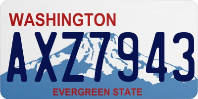WA license plate AXZ7943
