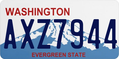 WA license plate AXZ7944