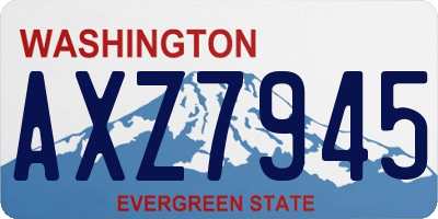 WA license plate AXZ7945
