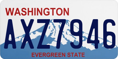 WA license plate AXZ7946