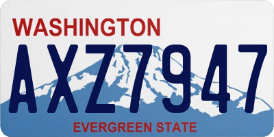 WA license plate AXZ7947