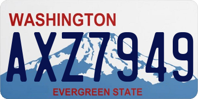 WA license plate AXZ7949