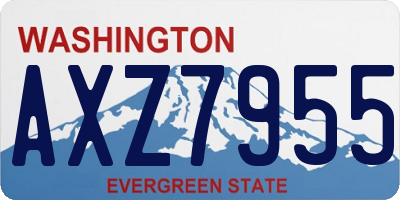 WA license plate AXZ7955