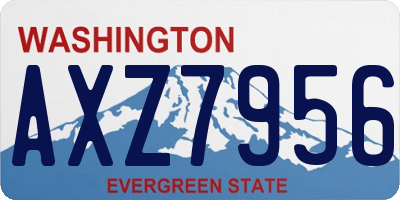 WA license plate AXZ7956