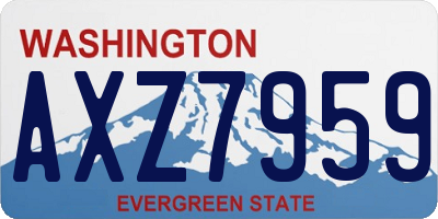 WA license plate AXZ7959