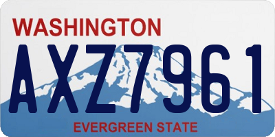 WA license plate AXZ7961