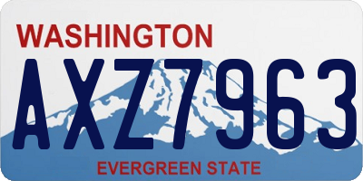 WA license plate AXZ7963