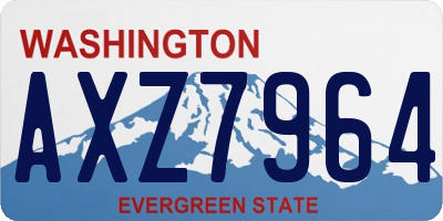 WA license plate AXZ7964