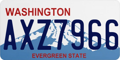 WA license plate AXZ7966