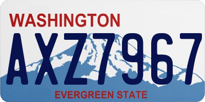WA license plate AXZ7967