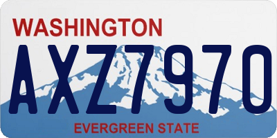 WA license plate AXZ7970