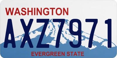 WA license plate AXZ7971
