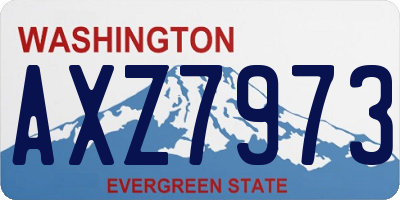 WA license plate AXZ7973