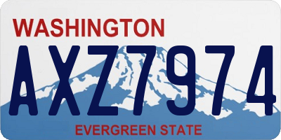 WA license plate AXZ7974