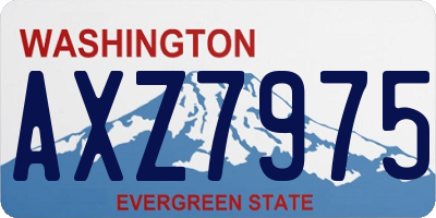 WA license plate AXZ7975