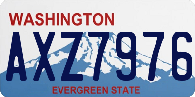 WA license plate AXZ7976
