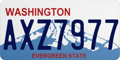 WA license plate AXZ7977