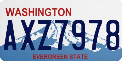 WA license plate AXZ7978