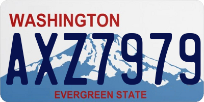 WA license plate AXZ7979
