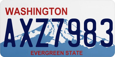 WA license plate AXZ7983