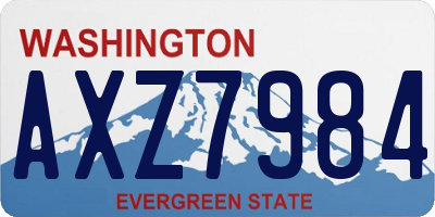 WA license plate AXZ7984