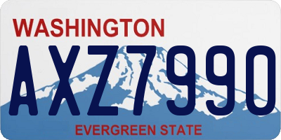 WA license plate AXZ7990