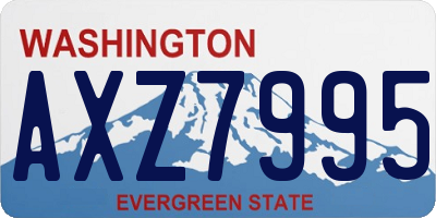 WA license plate AXZ7995