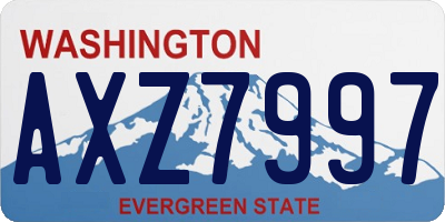 WA license plate AXZ7997