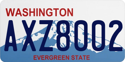 WA license plate AXZ8002