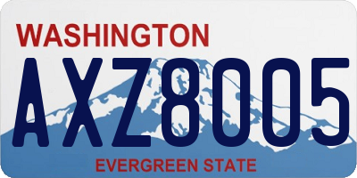 WA license plate AXZ8005