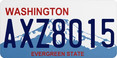 WA license plate AXZ8015