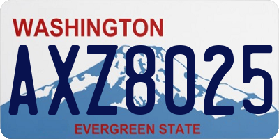WA license plate AXZ8025