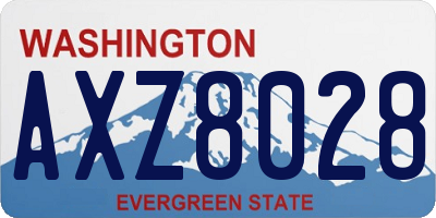 WA license plate AXZ8028