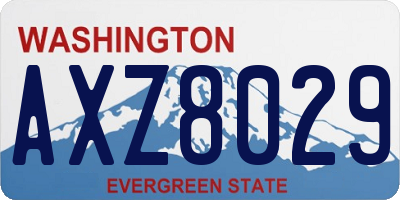 WA license plate AXZ8029