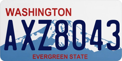 WA license plate AXZ8043