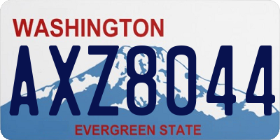 WA license plate AXZ8044