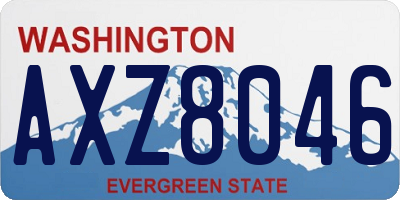 WA license plate AXZ8046