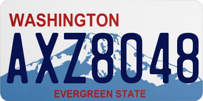 WA license plate AXZ8048