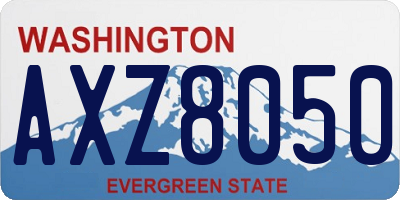 WA license plate AXZ8050