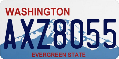 WA license plate AXZ8055