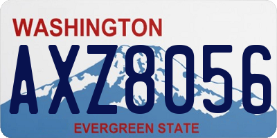 WA license plate AXZ8056