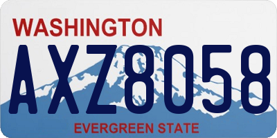 WA license plate AXZ8058