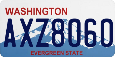 WA license plate AXZ8060
